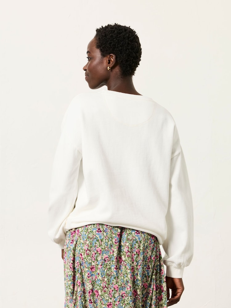 FatFace Alex Ivory Painterly Floral Crew Sweat - Image 2 of 5
