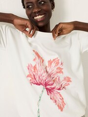 FatFace Alex Ivory Painterly Floral Crew Sweat - Image 3 of 5