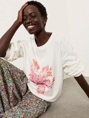 FatFace Alex Ivory Painterly Floral Crew Sweat - Image 4 of 5