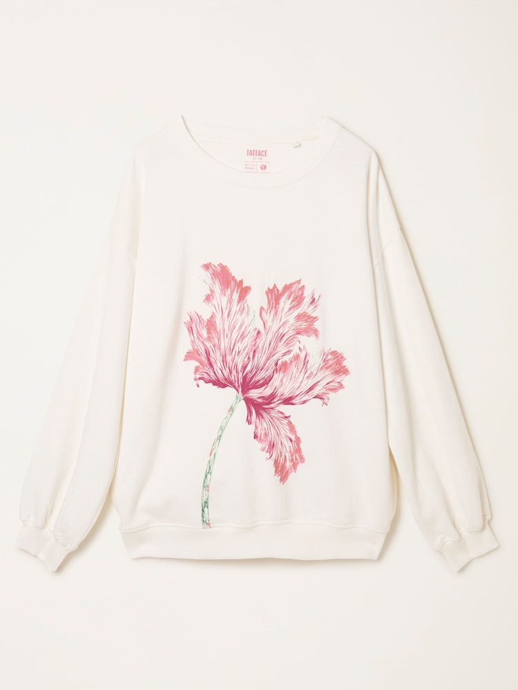 FatFace Alex Ivory Painterly Floral Crew Sweat - Image 5 of 5