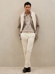 Reiss Oatmeal Daunton Polo Shirt - Image 3 of 6