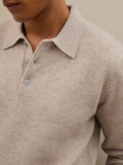 Reiss Oatmeal Daunton Polo Shirt - Image 4 of 6