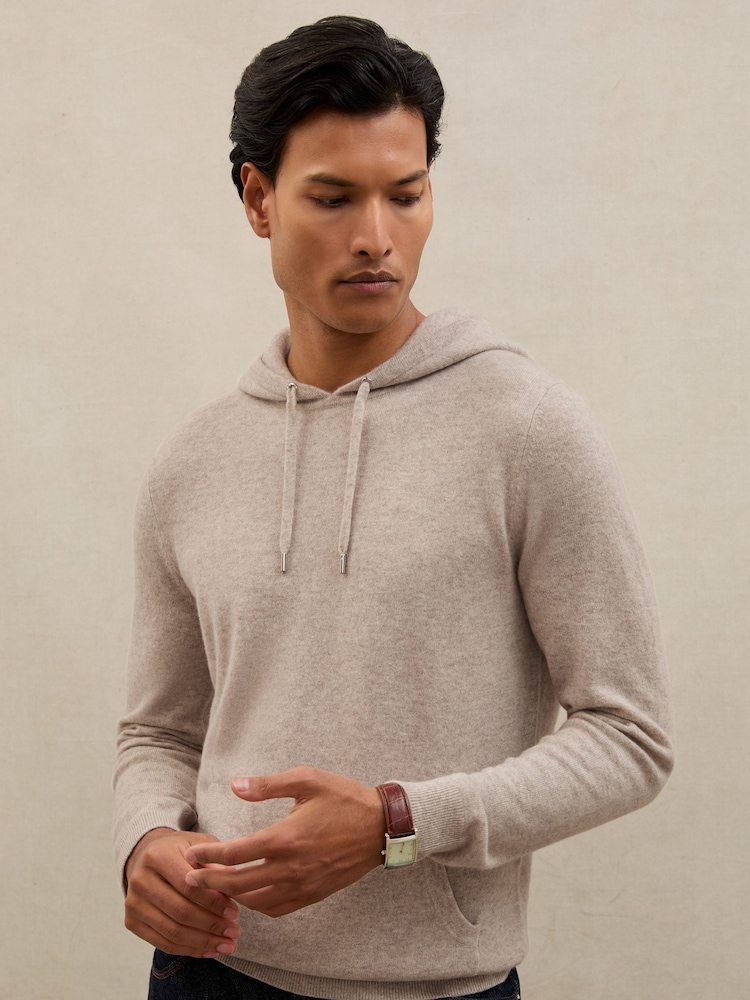 Reiss Oatmeal Ruler Hoodie - Image 1 of 6