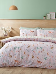 Catherine Lansfield Lilac Enchanted Twilight Animal Print Duvet Cover Set - Image 1 of 4