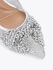 Carvela Chrome Chiara Bow Sling Shoes - Imagem 4 de 4
