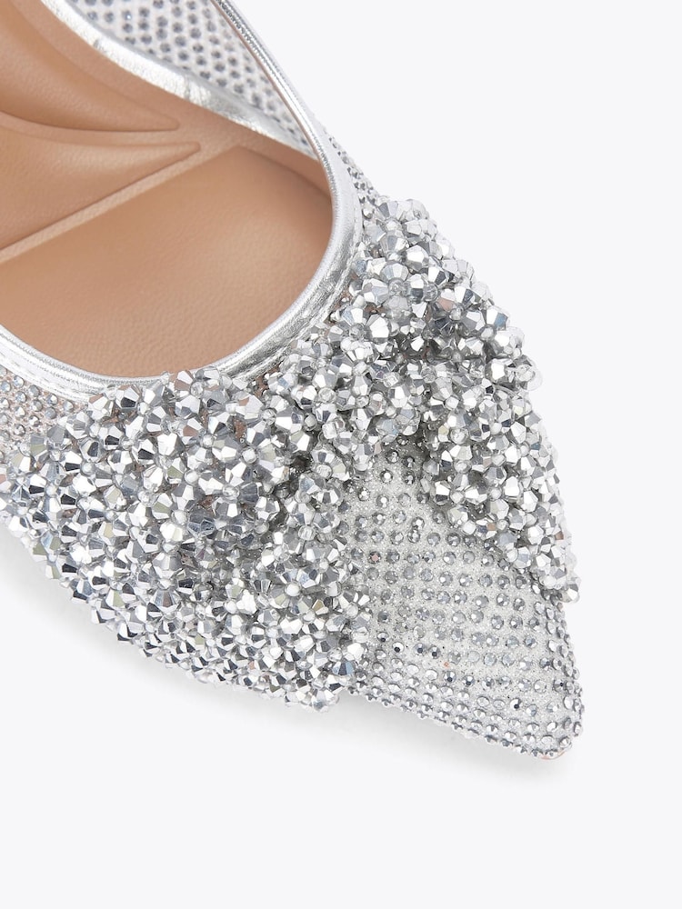Carvela Chrome Chiara Bow Sling Shoes - Image 5 of 5