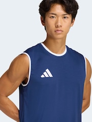 adidas Blue Entrada26 Sleeveless Jersey - Image 4 of 8