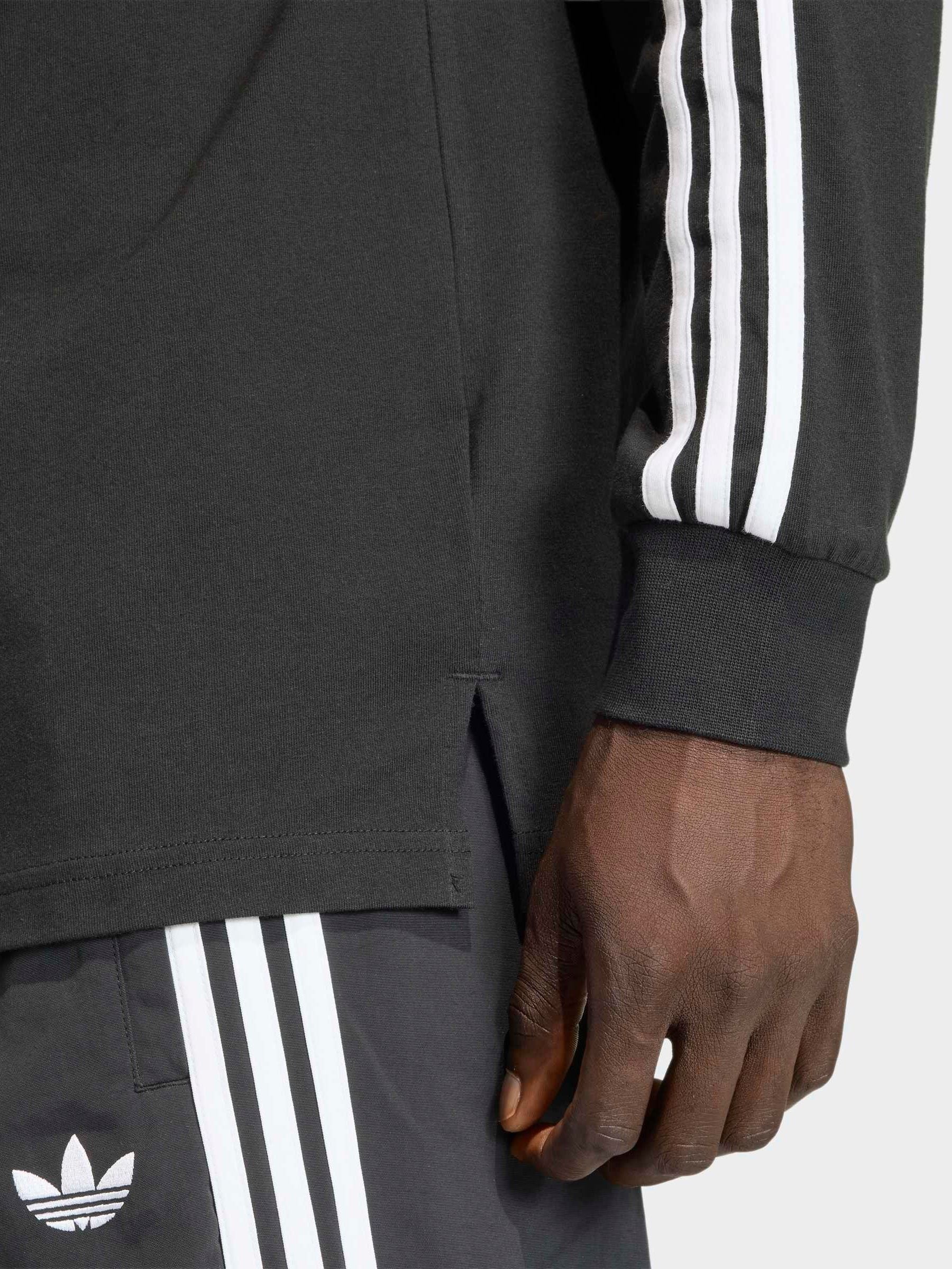 Next：日本 ブラック - adidas Originals 3 ストライプ ラグビー 長袖
