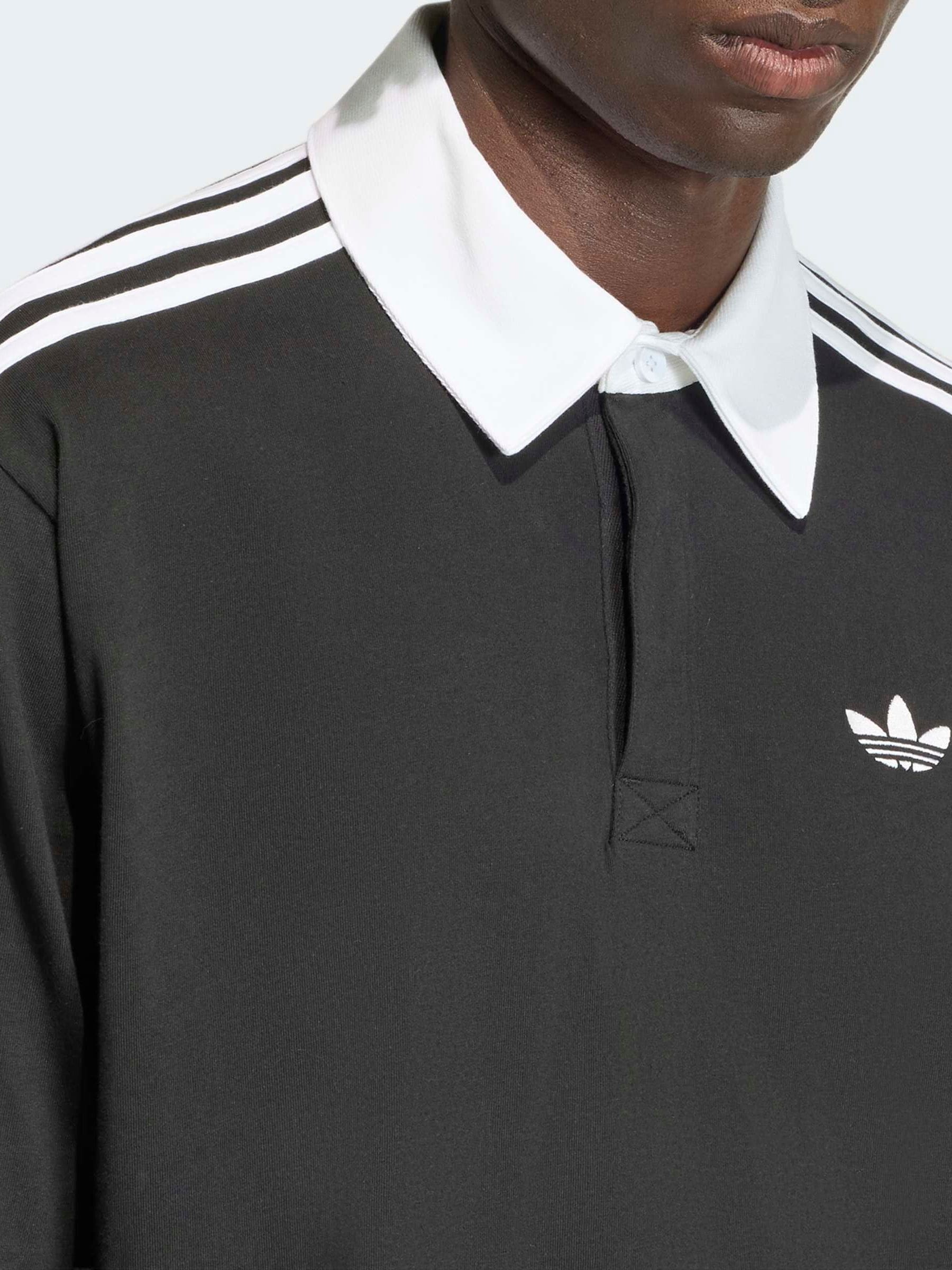 Next：日本 ブラック - adidas Originals 3 ストライプ ラグビー 長袖