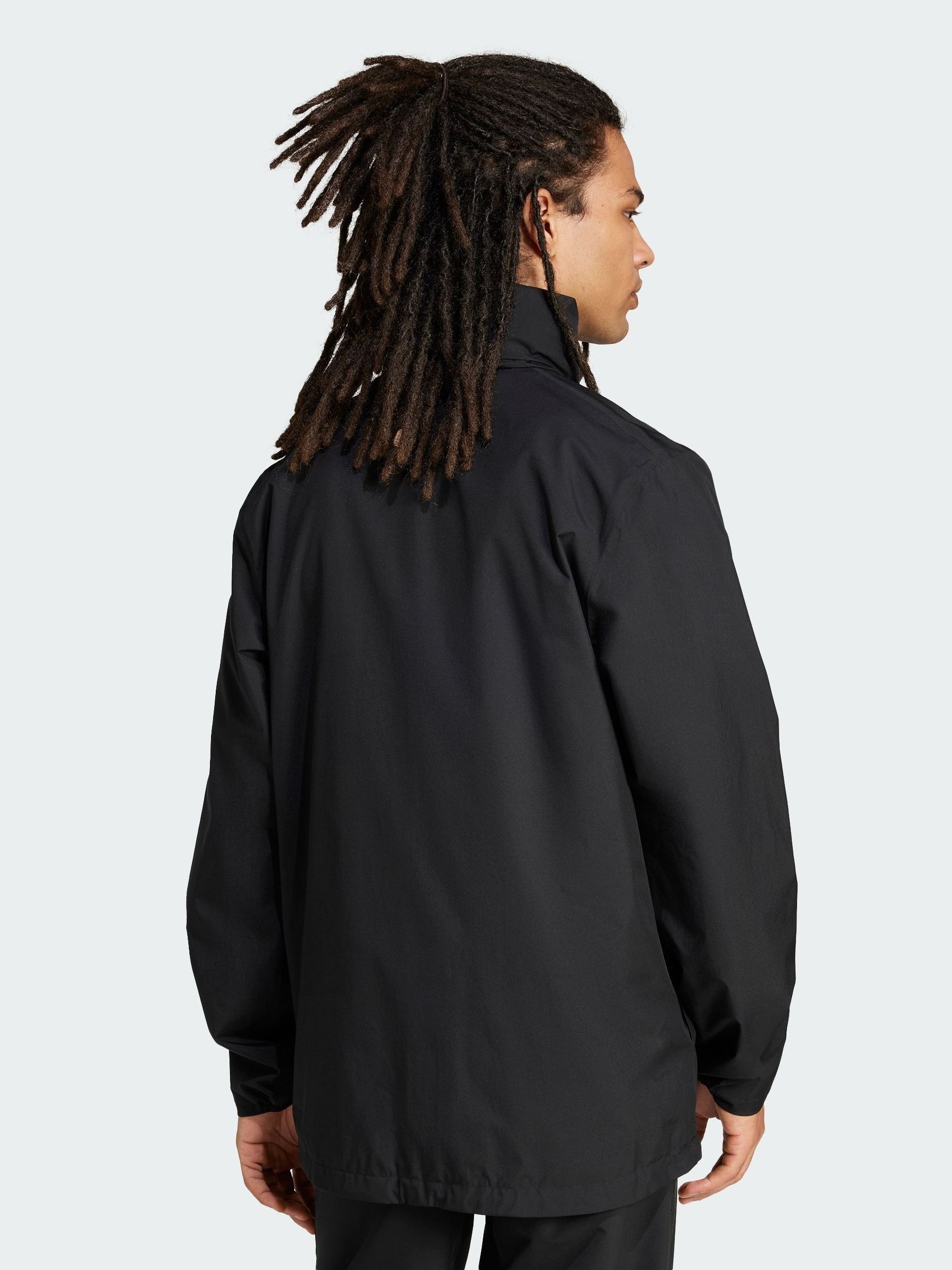 Buy adidas Black Terrex Multi Essentials 2 Layer Rain Jacket from