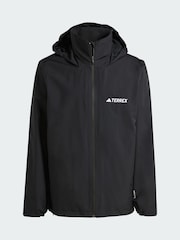 adidas Black Terrex Multi Essentials 2 Layer Rain Jacket - Image 6 of 6