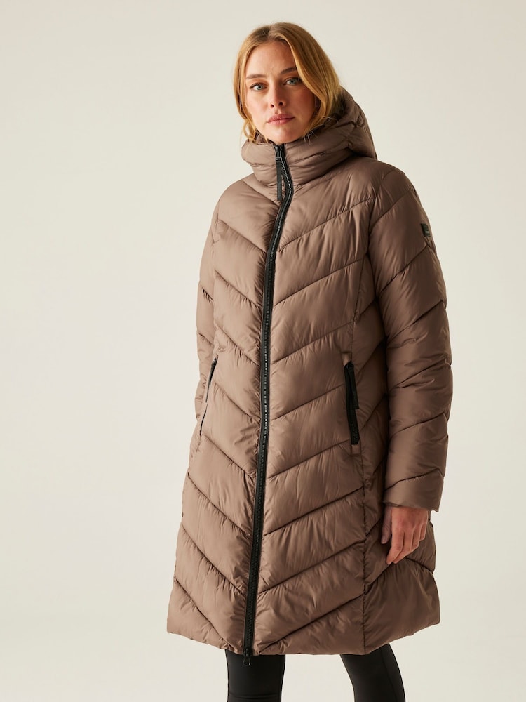 Regatta Brown Anita Heavyweight Coat - Image 1 of 9 Regatta Brown Anita Heavyweight Coat - Image 1 of 9