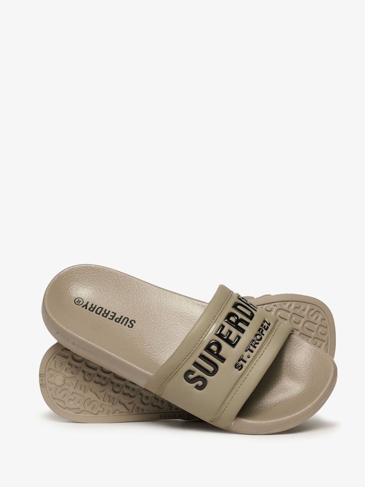 Superdry Nude City Luxe Pool Sliders - Image 2 of 4