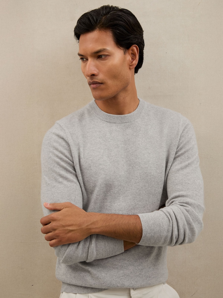 Reiss Soft Grey Melange Monarch Jumper - Image 1 of 6