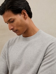 Reiss Soft Grey Melange Monarch Jumper - Image 4 of 6