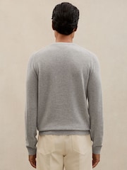 Reiss Soft Grey Melange Monarch Jumper - Image 5 of 6