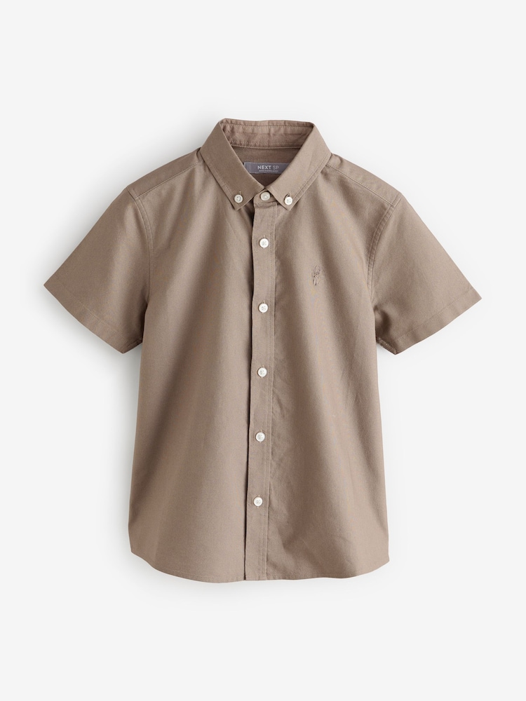 Stone Regular Short Sleeve Oxford Stag Shirt - Image 1 of 1