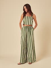 Nobodys Child Pippa Striped Linen Blend Top - Imagem 1 de 4