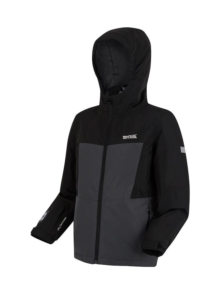 Regatta Black Beamz Britelight Waterproof Jacket - Image 9 of 9
