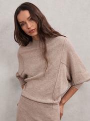 Neutro - Reiss Suni Wool-Blend Alto-Neck Knitted Dress with Cashmere - Imagen 5 de 7