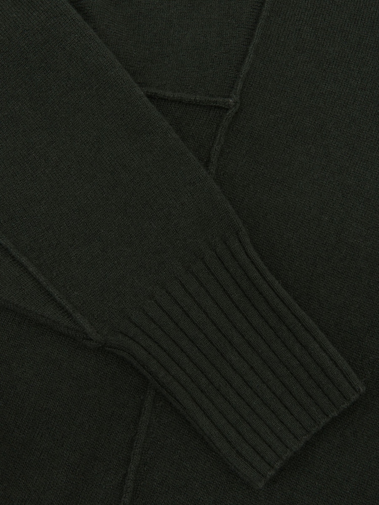 Reiss Dark Green Suni Wool-Blend High-Neck Knitted Dress with Cashmere - Image 8 of 8 Reiss Dark Green Suni Wool-Blend High-Neck Knitted Dress with Cashmere - Image 8 of 8