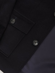 Reiss Navy Prancing Atelier 100% Cashmere Field Jacket - Image 7 of 7