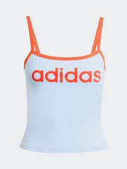 adidas Originals Blue/Orange Soccer Summer Binding Vest Top - Image 6 of 6