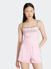 adidas Originals Pink/Green Soccer Summer Binding Vest Top - Image 1 of 6