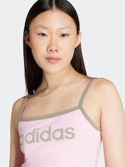 adidas Originals Pink/Green Soccer Summer Binding Vest Top - Image 4 of 6