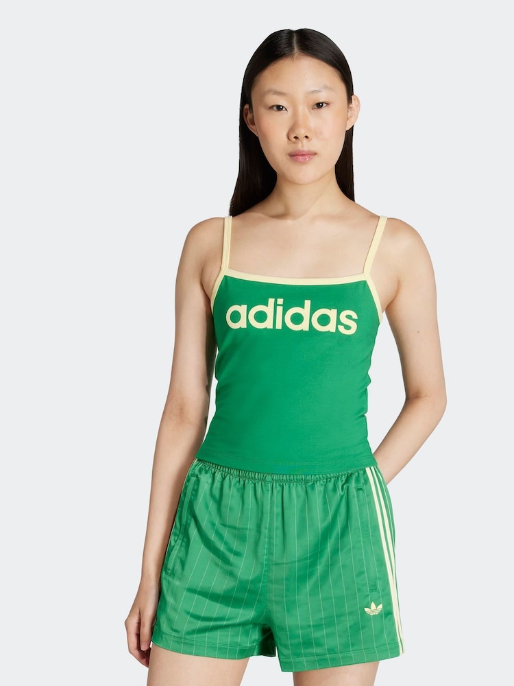 adidas Originals Green Soccer Summer Binding Vest Top - Image 1 of 6 adidas Originals Green Soccer Summer Binding Vest Top - Image 1 of 6