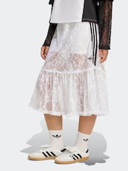 adidas Originals White Soccer Summer Lace Skirt With Shorts - Image 1 of 6