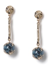 Aela Blue Natural Stone Stick Drop Earrings - Image 2 of 3
