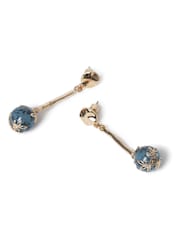 Aela Blue Natural Stone Stick Drop Earrings - Image 3 of 3