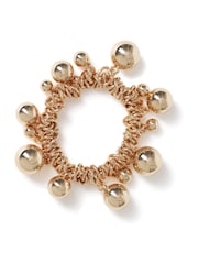 Aela Gold Tone Statement Sphere Cluster Stretch Bracelet - Image 2 of 3