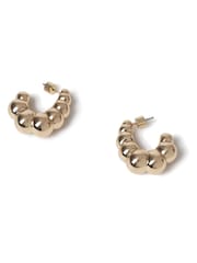 Aela Gold Tone Sphere Hoop Earrings - Image 3 of 3