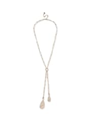 Aela Gold Tone Tear Drop Chain Lariat Necklace - Image 2 of 3