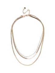 Aela Gold Tone Multirow Snake Chain Necklace - Image 1 of 2