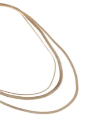 Aela Gold Tone Multirow Snake Chain Necklace - Image 2 of 2