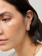 Aela Pink Natural Stone Stud Earrings - Image 1 of 3