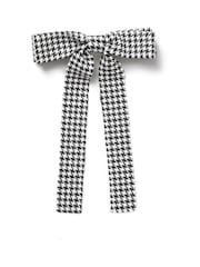 Aela Houndstooth Black and White Hair Bow - Image 2 of 4