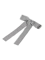 Aela Houndstooth Black and White Hair Bow - Image 4 of 4