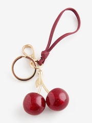 Aela Red Glitter Cherry Bag Charm - Image 1 of 1