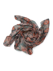 Aela Green Abstracted Print Scarf - Image 2 of 3