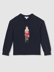 Reiss Navy Blue Desmond Jumper - Image 1 of 5