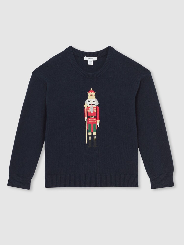 Reiss Navy Blue Desmond Jumper - Image 1 of 5