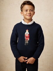 Reiss Navy Blue Desmond Jumper - Image 2 of 5