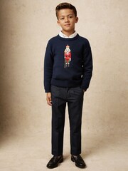 Reiss Navy Blue Desmond Jumper - Image 3 of 5