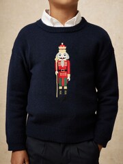 Reiss Navy Blue Desmond Jumper - Image 4 of 5