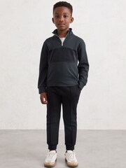 Reiss Navy Blue Premier Interlock Drawstring Joggers - Image 1 of 4