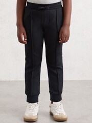 Reiss Navy Blue Premier Interlock Drawstring Joggers - Image 3 of 4